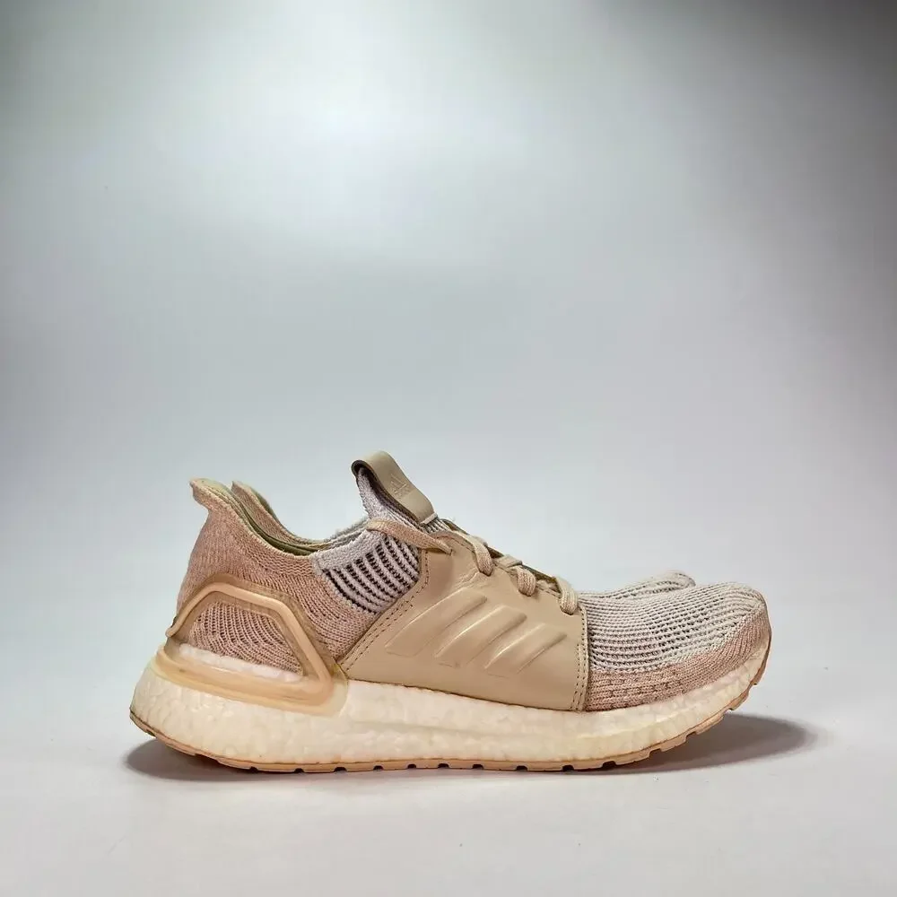 adidas UltraBoost 19 Pale Nude Athletic Running Shoes G27492 Women's Size 8.5